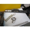 Image 9 : FLAT OF MISC. CLIPS, TOOLS, RED TOOLBOX W/HOLE BIT SAWS