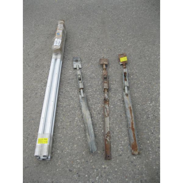 SLIDING DOOR HARDWARE TRACK & 3 FRAME TURNBUCKLE SUPPORTS