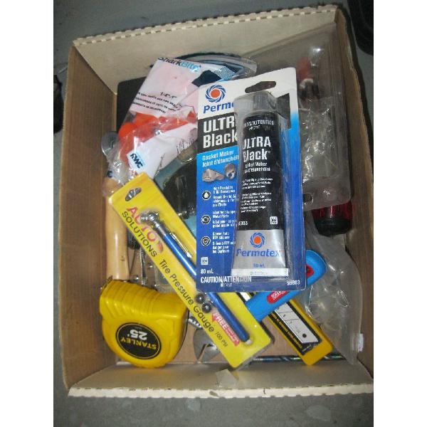 MISC. TAPE MEASURES, TOOLS, GLUE, ETC.