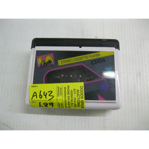 PORTABLE CASSETTE PLAYER & CASSETTES