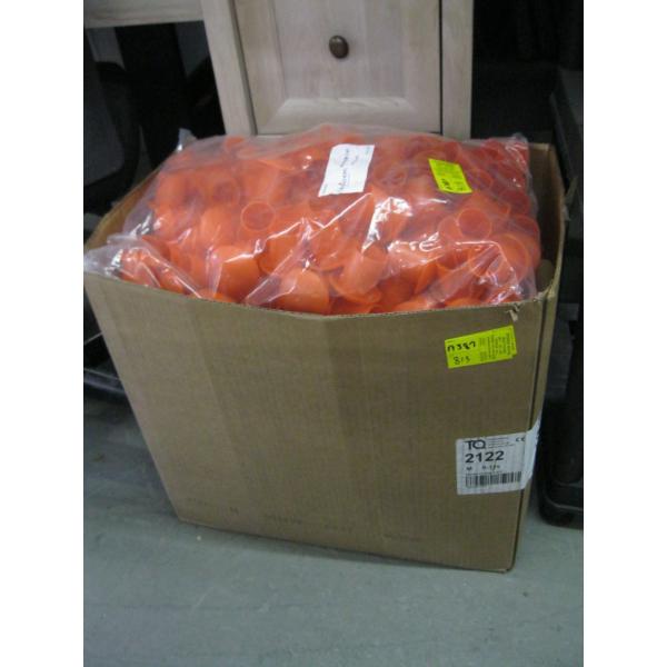 BOX & BAG OF REBAR MUSHROOM CAPS