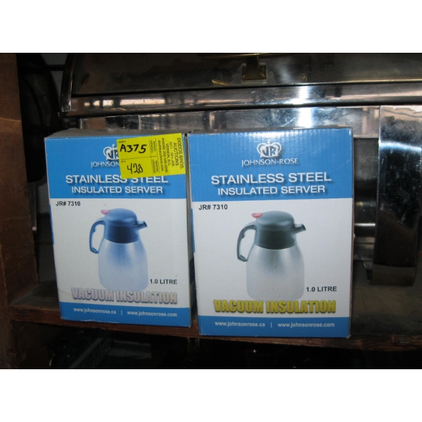 2 NEW STAINLESS STEEL INSULATED SERVERS