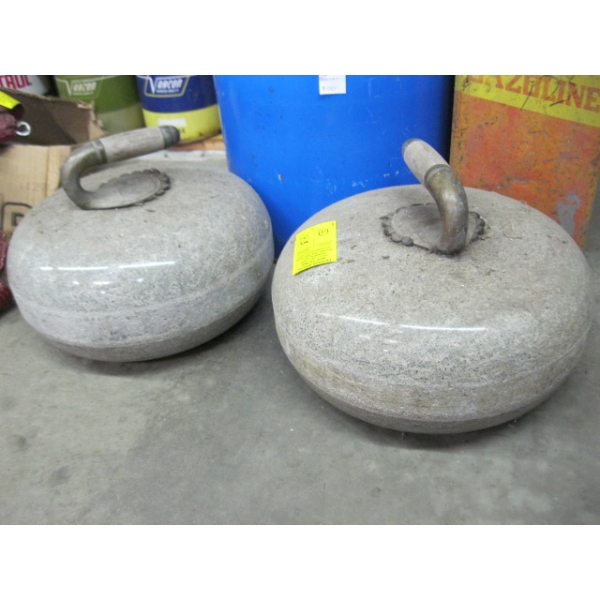 2 CURLING STONES