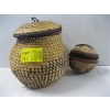 Image 1 : LIDDED BASKET & ZIPPERED ROUND PURSE FROM JAMAICA