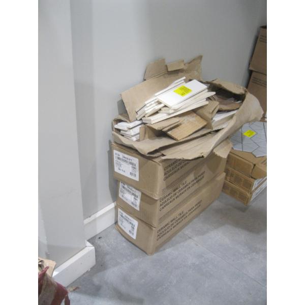 3+ BOXES OF WHITE WALL TILE 2 1/8"X8 9/16"