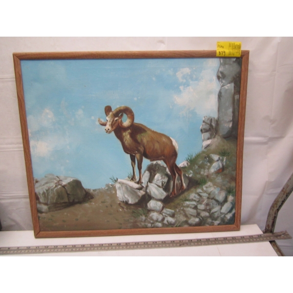 ORIGINAL PAINTING BY B. NOTT OF BIGHORN SHEEP