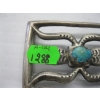 Image 3 : TURQUOISE & SILVER BELT BUCKLE