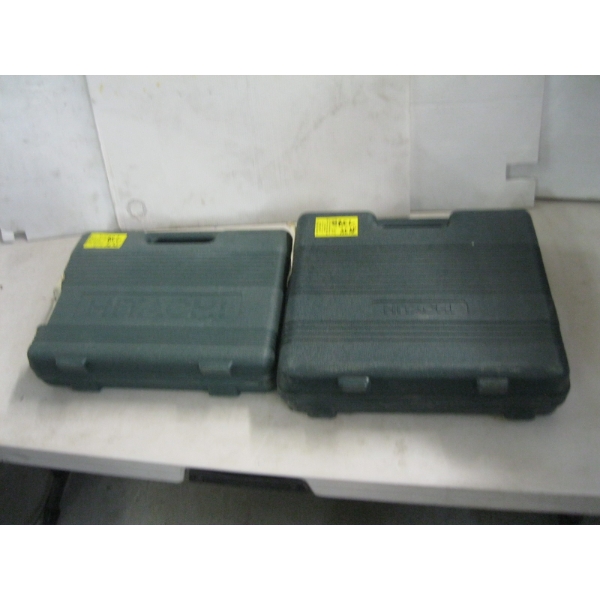 HITACHI BRAD NAILER IN CASE & HITACHI DRILL IN CASE