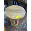 Image 2 : WOODEN CARVED ROUND TOP TURNED TABLE
