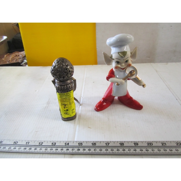 TIBETAN SIGNATURE SEAL & A 1950s PIXIE ELF CHEF FIGURINE