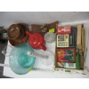 Image 1 : GLASSWARE, WOOD BOWLS, OFFICE SUPPLIES, ETC.
