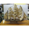 Image 3 : LG. WOODEN SAILING SHIP W/ GLASS COVER