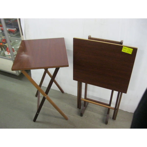 2 FOLDING TV TABLES