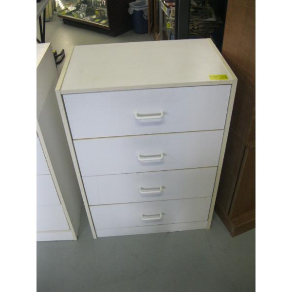 4 DRAWER WHITE CHEST OF DRAWERS