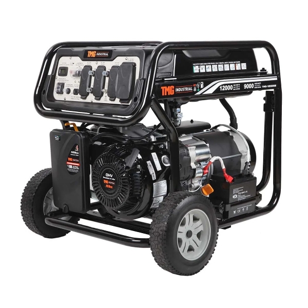 TMG INDUSTRIAL PORTABLE GENERATOR - 12000 STARTING WATT, 9000 RUNNING WATT