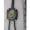 Image 1 : SILVER NAVAJO BOLO TIE W/TURQUOISE STONE