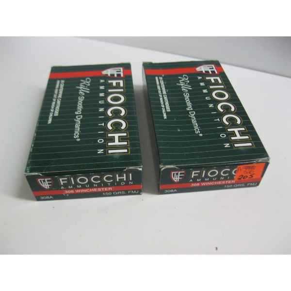 FIOCCHI .308WIN 150GRS FMJ|2X20 CENTERFIRE CARTRIDGES