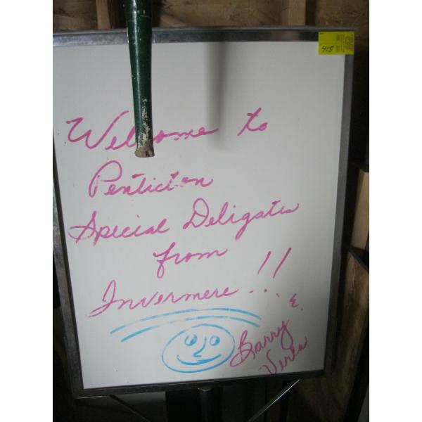 FREE STANDING WHITEBOARD SIGN
