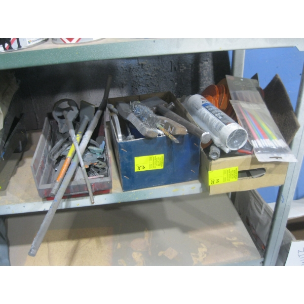 MISC. WIRE BRUSHES, TAPE MEASURERS, GRINDING DISCS, ETC.