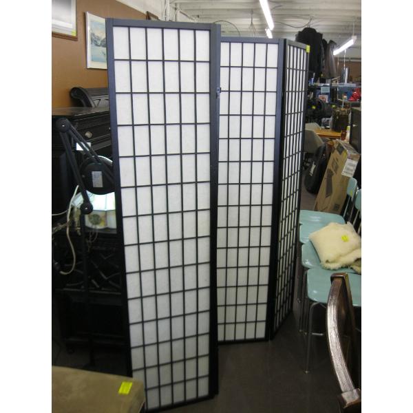 BLACK 4 PART ROOM DIVIDER