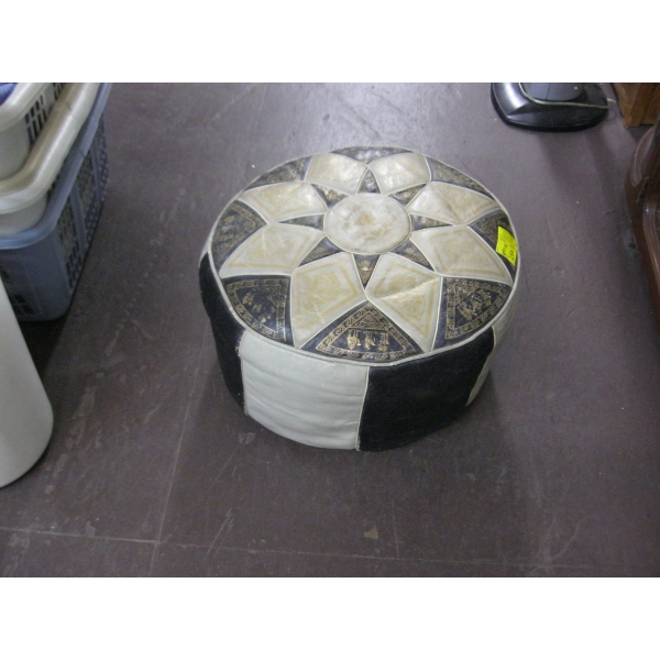 LEATHER DECORATIVE STOOL