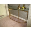 Image 1 : GLASS & BRASS HALL TABLE