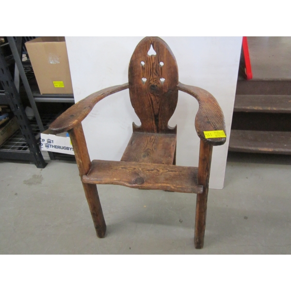 3 LEGGED ANTIQUE CHAIR