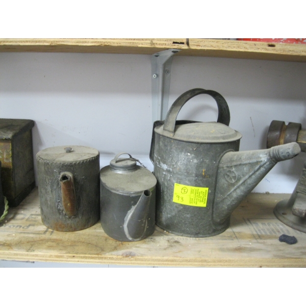 3 VINTAGE OIL TINS