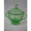 Image 1 : GREEN DEPRESSION DISH, CREAM & SUGAR & S&P SHAKERS
