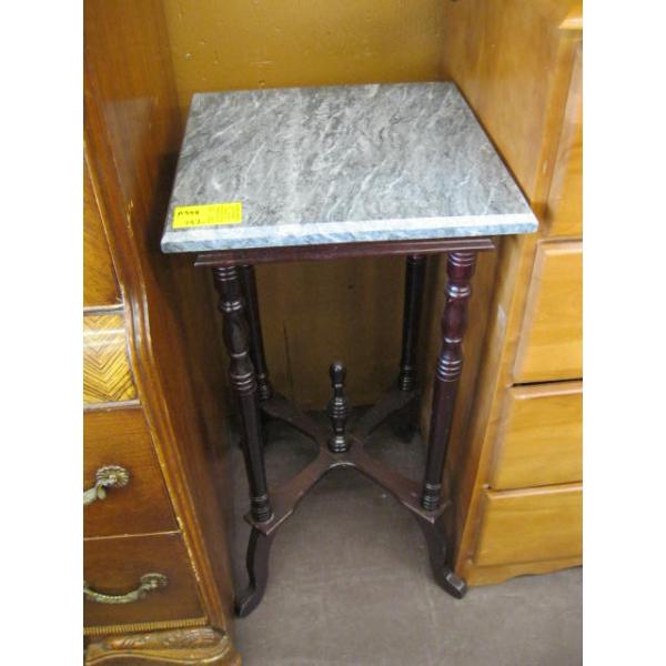 MARBLE TOP SQUARE OCCASIONAL TABLE