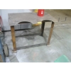 Image 1 : METAL TABLE W/BOTTLE CUTOUTS - APPROX. 3'X2'