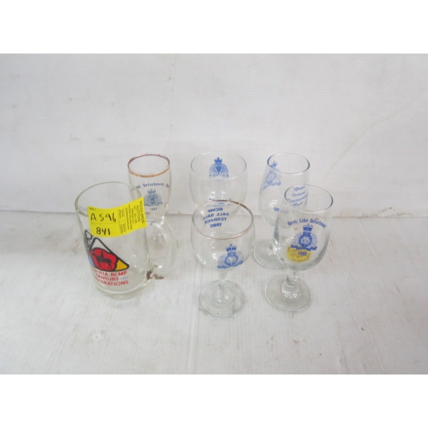 6 RCMP COLLECTOR GLASSES