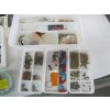 Image 3 : 2 CONTAINERS OF JEWELRY AND JEWELRY MAKING HARDWARE & SM. LIDDED CONTAINER