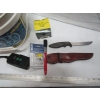 Image 6 : BOX & BUCKET OF MISC. TOOLS, HEDGE TRIMMERS, PLUMBING PIECES, ETC.