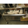 Image 3 : 30"X96" STAINLESS STEEL TABLE ON CASTORS W/LOWER SHELF & DRAWER