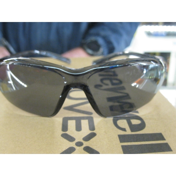 NEW CASE OF UVEX SAFETY GLASSES - GREY LENS