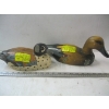 Image 1 : 1 DECORATIVE BLUE WING TEAL DRAKE DUCK DECOY & 1 PIN TAIL DUCK DECOY