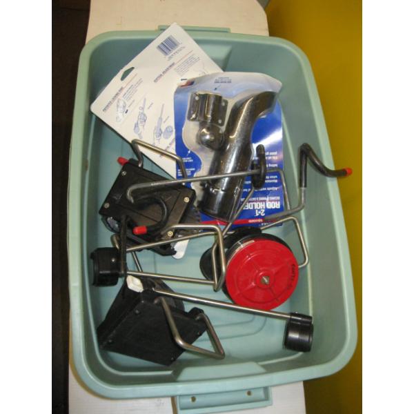 ASST. FISHING ROD HOLDERS, ETC.