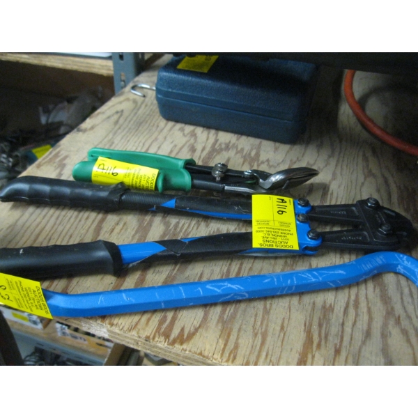 MISC. TIN SNIPS, BOLT CUTTERS & PRYBAR