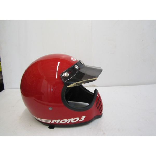 BELL MOTO 3 RED MOTORCYCLE HELMET