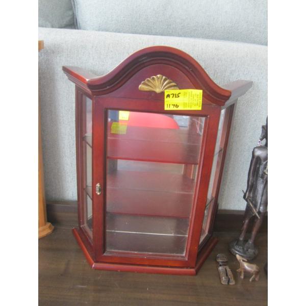 SM. MIRROR BACK DISPLAY CABINET