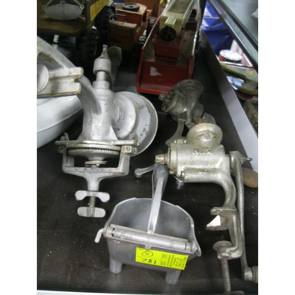 GRAIN GRINDER, SMALL MEAT GRINDERS, JUICE PRESS, ETC.