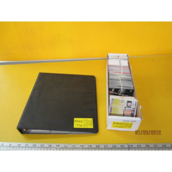 SLEEVE OF BASEBALL CARDS & BINDER OF CURLING CARDS
