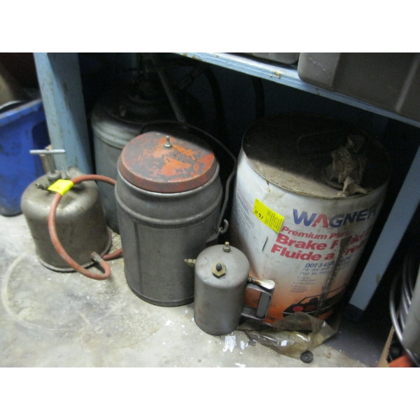 ASST. BRAKE BLEEDERS, FLUID PUMP, BRAKE FLUID, ETC.