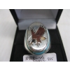 Image 3 : "AS IS" STERLING SILVER .925 EAGLE RING,  MISSING STONE, 16G, SZ 8.5