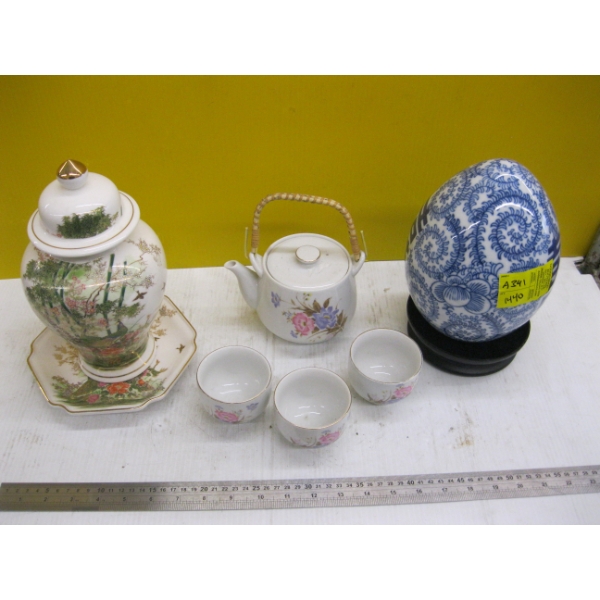 ASST. ITEMS - TEAPOT, VASE, ETC.