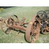 Image 1 : 2 LG. STEEL WHEELED SPOKED AXLES