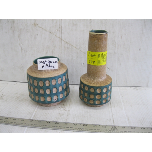 2 WEST GERMAN MCM VASES