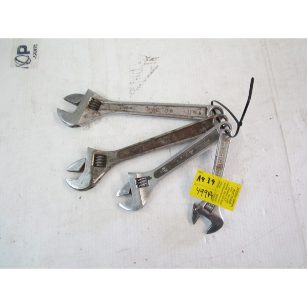 SET OF 4 CRESCENT WRENCHES  
