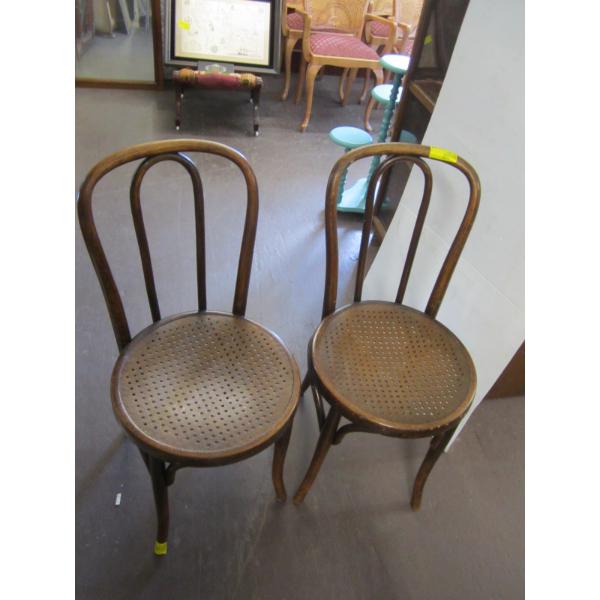 2 ANTIQUE BENTBACK WOOD CHAIRS